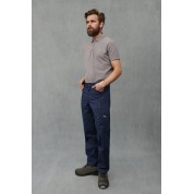 Polo de trabajo manga corta con cuello camisero...