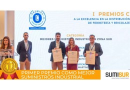 Sumisur, reconocido como Mejor Suministro Industrial en los Premios C a la Excelencia en la Distribución